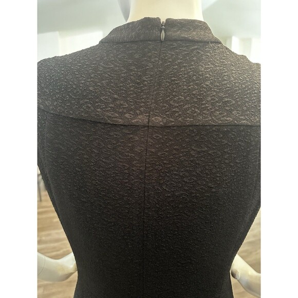 NWT Anne Klein Sleeveless Sheath Dress 8 Black Textured Stretchy‎ Curve Hugging - Picture 11 of 16